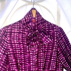 100% silk pussy-bow shirtdress by Carolina Herrera